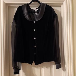 Another Thyme black plus size blouse